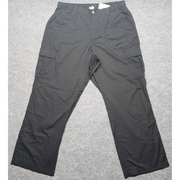 Rue21 Cargo Pants Womens Plus 2X Black High Rise Pockets Elastic Waist New - Picture 1 of 12